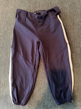 Bellalete Navy Softball Pants with White Side Stripe